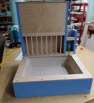 Rabbit Hay Feeder Litter box - Nibbler Combo Mini Spectra with Nibbler HaySilo - Heaven Accent - READY TO SHIP - Scratchy Things Premium Pet Furniture