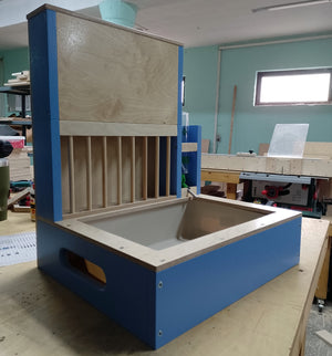 Rabbit Hay Feeder Litter box - Nibbler Combo Mini Spectra with Nibbler HaySilo - Heaven Accent - READY TO SHIP - Scratchy Things Premium Pet Furniture