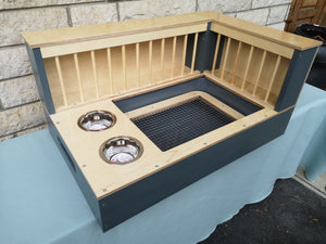 Rabbit Hay Feeder Litter box - Nibbler Combo Corner 3in1 - Scratchy Things Premium Pet Furniture