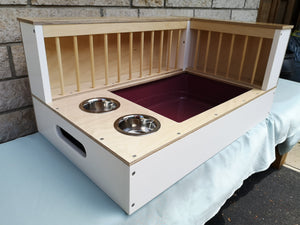 Rabbit Hay Feeder Litter box - Nibbler Combo Corner 3in1 - Scratchy Things Premium Pet Furniture