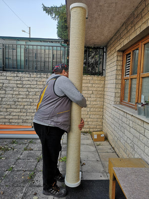 Cat Wall Scratching Pole Post Shelf - Mounty Chonk - Scratchy Things Premium Pet Furniture