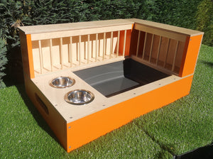 Rabbit Hay Feeder Litter box - Nibbler Combo Corner 3in1 - Scratchy Things Premium Pet Furniture