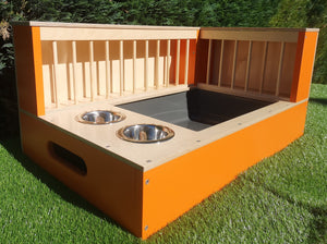 Rabbit Hay Feeder Litter box - Nibbler Combo Corner 3in1 - Scratchy Things Premium Pet Furniture