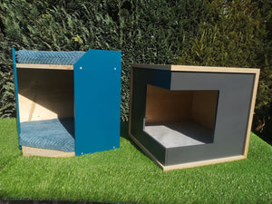 Big Cat Wall Shelf Bed Box - Wally BigCat CornerBox Double Decker - Scratchy Things Premium Pet Furniture