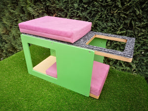 Cat Wall Shelf Bed Corner Tunnel - Wally CornerTunnel - Scratchy Things Premium Pet Furniture