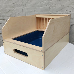 Rabbit Hay Feeder Litter box - Nibbler NaughtyVille 2in1 - Scratchy Things Premium Pet Furniture