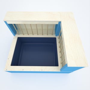 Rabbit Hay Feeder Litter box - Nibbler Combo Corner 2n1 - Scratchy Things Premium Pet Furniture