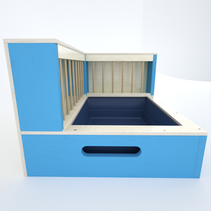 Rabbit Hay Feeder Litter box - Nibbler Combo Corner 2n1 - Scratchy Things Premium Pet Furniture