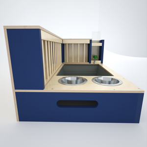 Rabbit Hay Feeder Litter box - Nibbler Combo Corner 4in1 - Scratchy Things Premium Pet Furniture