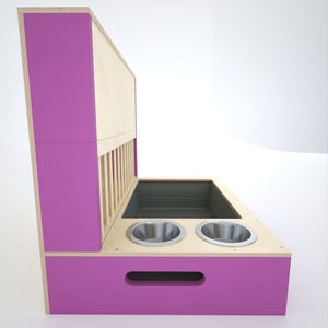 Rabbit Hay Rack Feeder Tower - Nibbler HaySilo - extension for Nibbler Combo hay rack - Scratchy Things Premium Pet Furniture