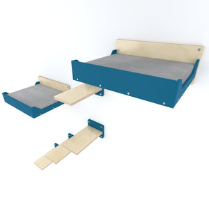 Big Cat Wall Shelf Bed Bundle - Wally BigCat Flat Plus Double Bundle - Scratchy Things Premium Pet Furniture