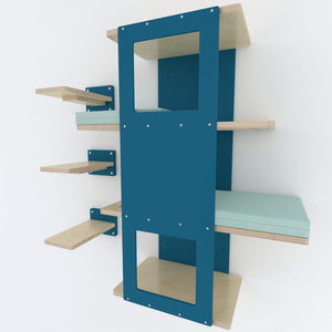 Big Cat Wall Shelf Bed Bundle - Wally BigCat Stacker Bundle - Scratchy Things Premium Pet Furniture