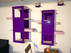 Big Cat Wall Shelf Bed Giant - Wally Giant Stacker - Scratchy Things Premium Pet Furniture