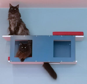 Big Cat Wall Shelf Bed Giant - Wally Giant Tunnel - Scratchy Things Premium Pet Furniture