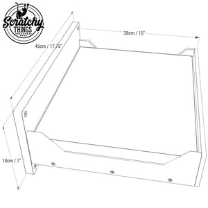 Big Cat Wall Shelf Bed - Wally BigCat Flat Plus - Scratchy Things Premium Pet Furniture