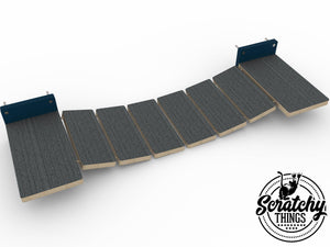 Cat Bridge Shelf Step Wide - Wally WideBridge (1Step - 1Step mount) - Scratchy Things Premium Pet Furniture