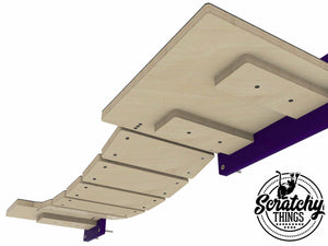 Cat Bridge Shelf Step Wide - Wally WideBridge (1Step - Flat mount) - Scratchy Things Premium Pet Furniture