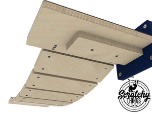 Cat Bridge Shelf Step Wide - Wally WideBridge (Solo - 1Step mount) - Scratchy Things Premium Pet Furniture