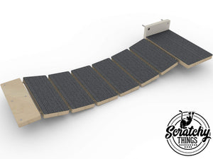 Cat Bridge Shelf Step Wide - Wally WideBridge (Solo - 1Step mount) - Scratchy Things Premium Pet Furniture