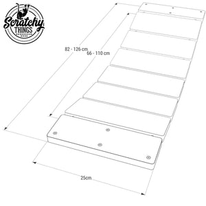 Cat Bridge Shelf Step Wide - Wally WideBridge (Solo - Solo mount) - Scratchy Things Premium Pet Furniture