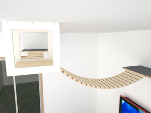 Cat Ceiling Shelf Bridge Bundle - Top Double Bridge Bundle - Scratchy Things Premium Pet Furniture