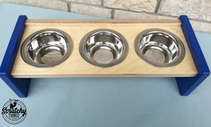 Cat Floor Feeder - Floory Brunch Trio - Scratchy Things Premium Pet Furniture