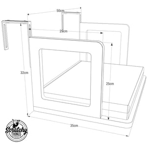 Cat Radiator Bed Hammock - Toasty Flat - Scratchy Things Premium Pet Furniture