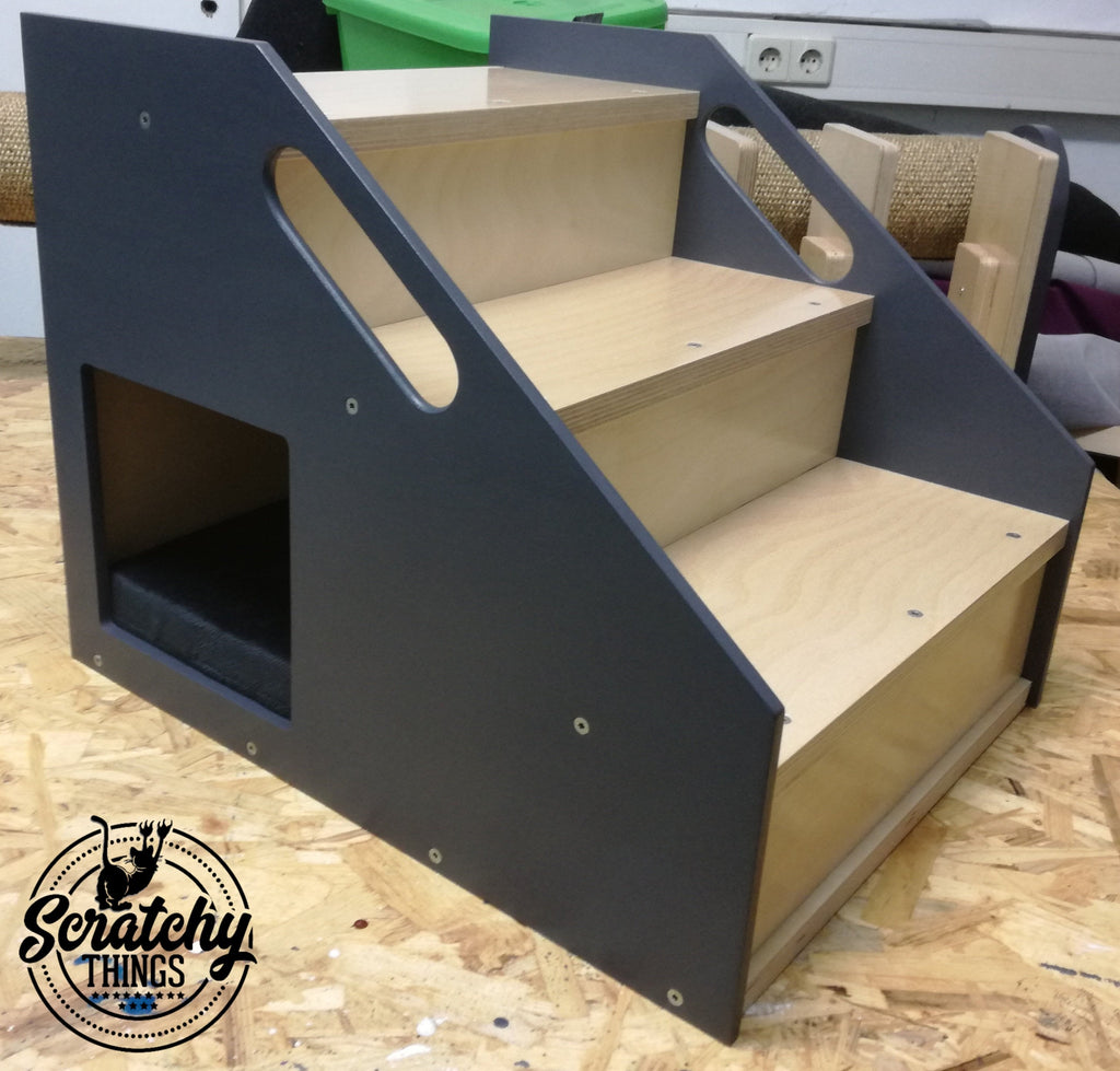 Cat Box House Bed Boxy 3Step from Scratchy Things