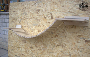 Cat Wall Bridge Shelf Step - Wally Bridge (1-Step - Flat mount) - Scratchy Things Premium Pet Furniture