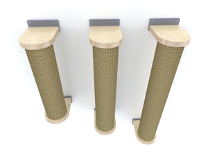Cat Wall Scratching Pole Post Shelf - Wally Chonk Post - Huge cat scratching pole - Scratchy Things Premium Pet Furniture