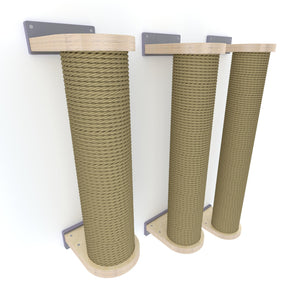 Cat Wall Scratching Pole Post Shelf - Wally Chonk Post - Huge cat scratching pole - Scratchy Things Premium Pet Furniture