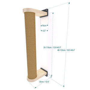 Cat Wall Scratching Pole Post Shelf - Wally Post / Mounty Thin - Extension pieces - Scratchy Things Premium Pet Furniture