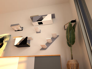 Cat Wall Shelf Bed Bundle - Sharp View Bundle - Scratchy Things Premium Pet Furniture