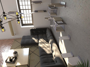 Cat Wall Shelf Bed Scratching Post Bundle - Big Scratchy Bundle - Scratchy Things Premium Pet Furniture