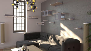 Cat Wall Shelf Bed Scratching Post Bundle - Big Scratchy Bundle - Scratchy Things Premium Pet Furniture