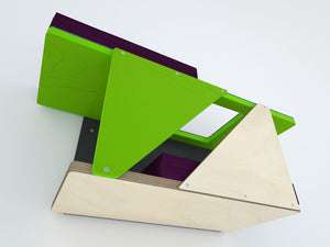 Cat Wall Shelf Bed Modern Tunnel Perch - Sharp Tunnel Mini - Scratchy Things Premium Pet Furniture