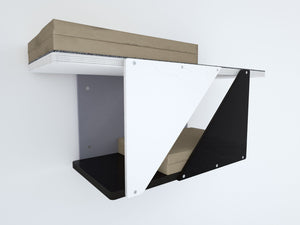 Cat Wall Shelf Bed Modern Tunnel Perch - Sharp Tunnel Mini - Scratchy Things Premium Pet Furniture