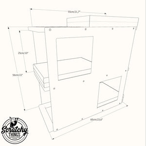 Cat Wall Shelf Bed - Wally Loft - Scratchy Things Premium Pet Furniture