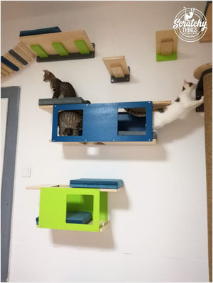 Cat Wall Shelf Bed - Wally Tunnel - Scratchy Things Premium Pet Furniture