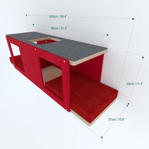 Cat Wall Shelf Bed - Wally Tunnel Upside-Down - Scratchy Things Premium Pet Furniture