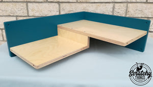Cat Wall Shelf Corner - Wally Combo Corner - Scratchy Things Premium Pet Furniture