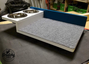 Cat Wall Shelf Feeder Step - Wally Flat Feeder - Scratchy Things Premium Pet Furniture