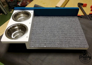 Cat Wall Shelf Feeder Step - Wally Flat Feeder - Scratchy Things Premium Pet Furniture