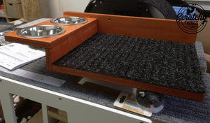 Cat Wall Shelf Feeder Step - Wally Flat Feeder - Scratchy Things Premium Pet Furniture