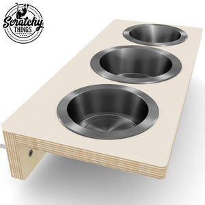 Cat Wall Shelf Feeder - Wally Feeder - Scratchy Things Premium Pet Furniture