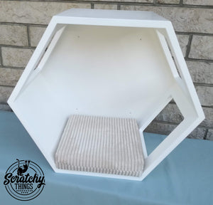 Cat Wall Shelf Hexagonal Bed - Wally Hex 30 - Scratchy Things Premium Pet Furniture