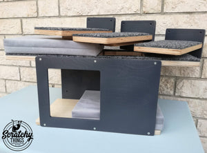 Cat Wall Shelf Step Bed Bundle - Wally Mini Bundle - Scratchy Things Premium Pet Furniture