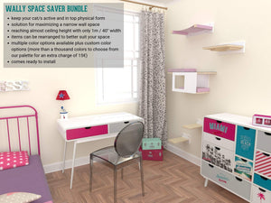 Cat Wall Shelf Step Bed Hammock Bundle - Space Saver Bundle - Scratchy Things Premium Pet Furniture