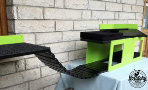 Cat Wall Shelf Step Bridge Bed Bundle - Wally Play Bundle - Scratchy Things Premium Pet Furniture