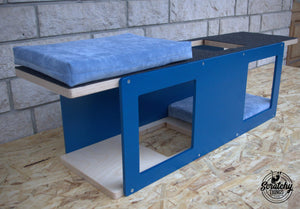 Cat Wall Shelf Step Bridge Bed Bundle - Wally Tunnel Bridge Bundle - Scratchy Things Premium Pet Furniture